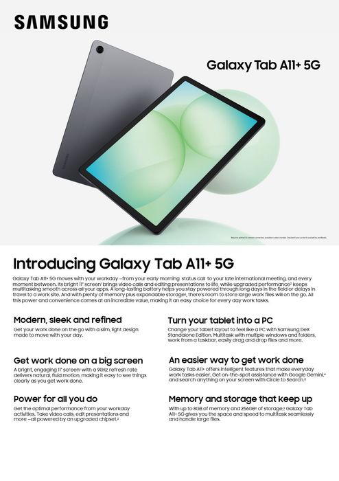 Samsun Galaxy Tab A11 Plus Wifi 128 gb