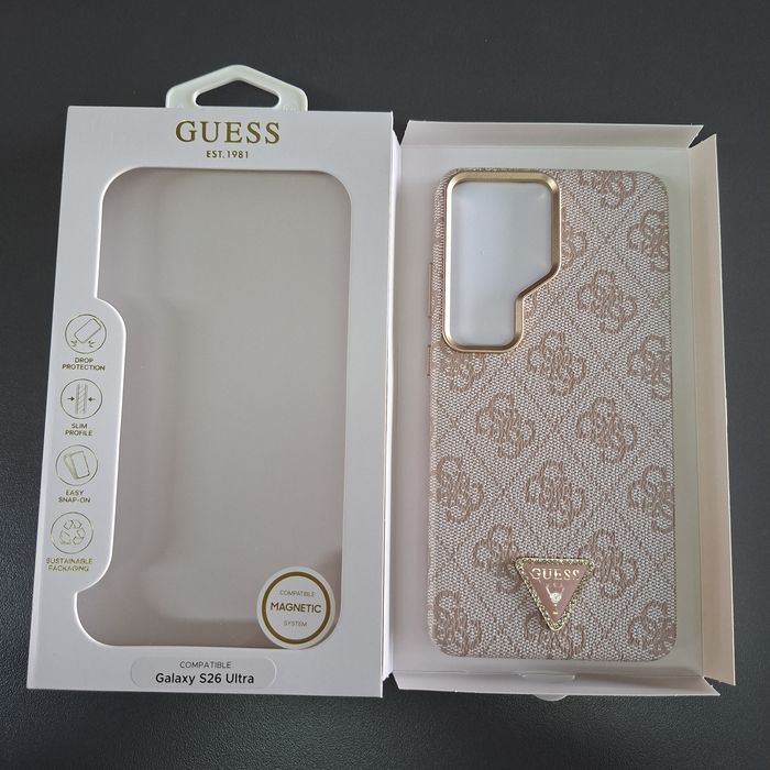 Силикон Guess за Samsung Galaxy S26 Ultra Гръб с кожен дизай