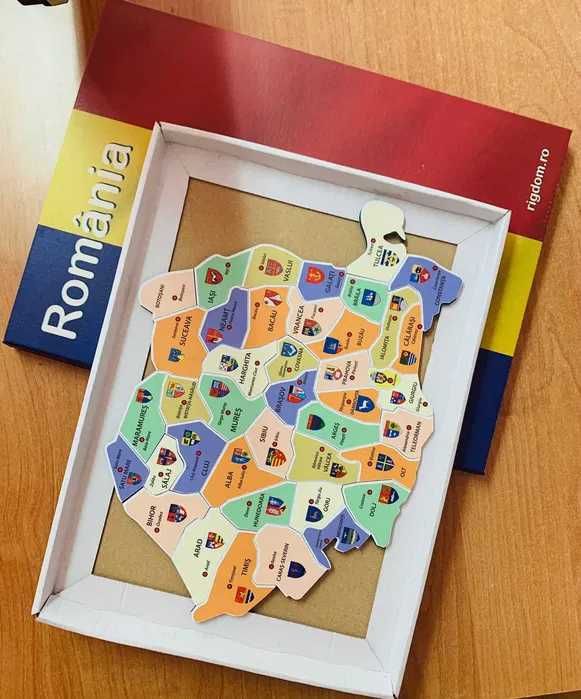 harta Romania pe judete magnetica