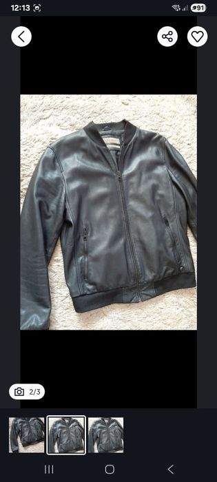 Geaca de piele Zara,bomber,L 42, model Dsquared