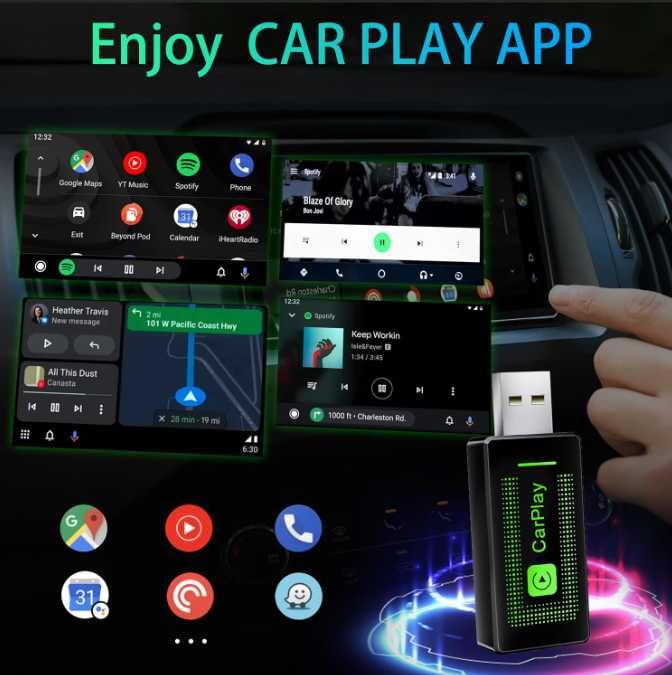 Безжичен CarPlay адаптер за iPhone\USB\Plug and Play