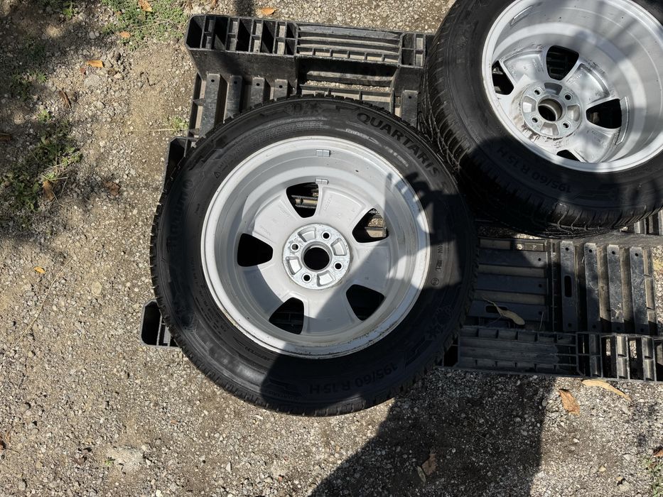 2бр.НОВИ Резервни гуми+АЛУМИНИЕВИ ДЖАНТИ 15" 4x100-Opel,Chevrolet,Fiat