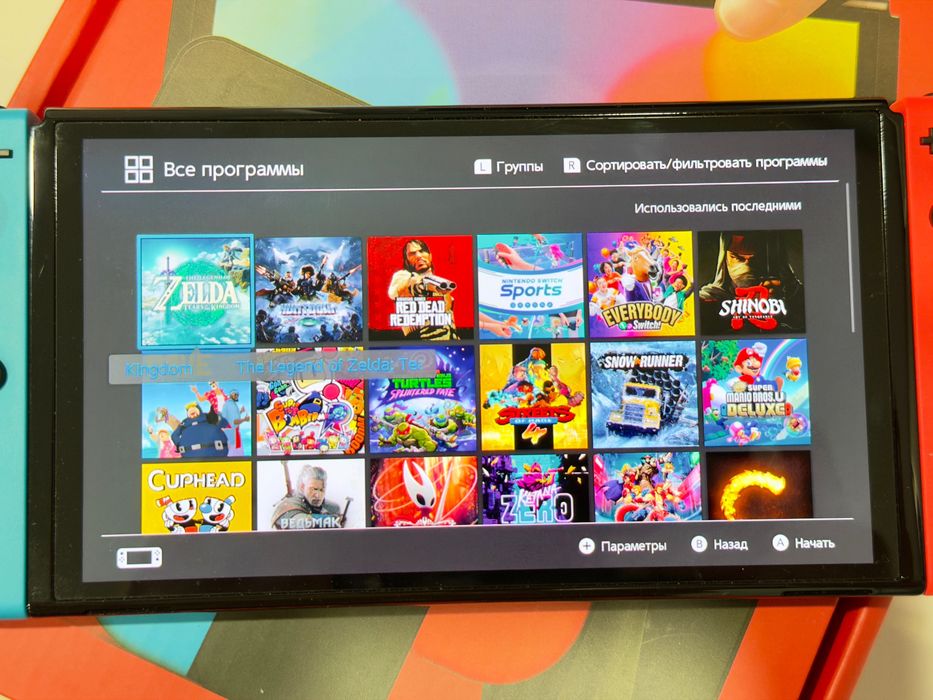 Switch oled,256гб,прошитый,Zelda,mario