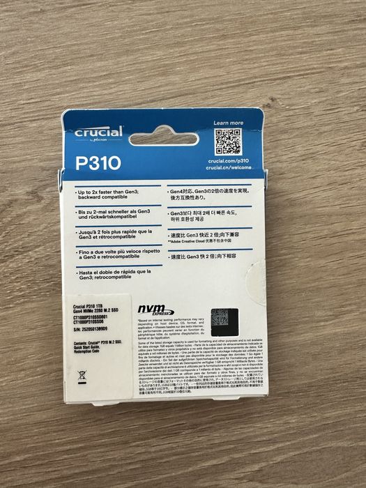 SSD P310 1TB  nou la cutie