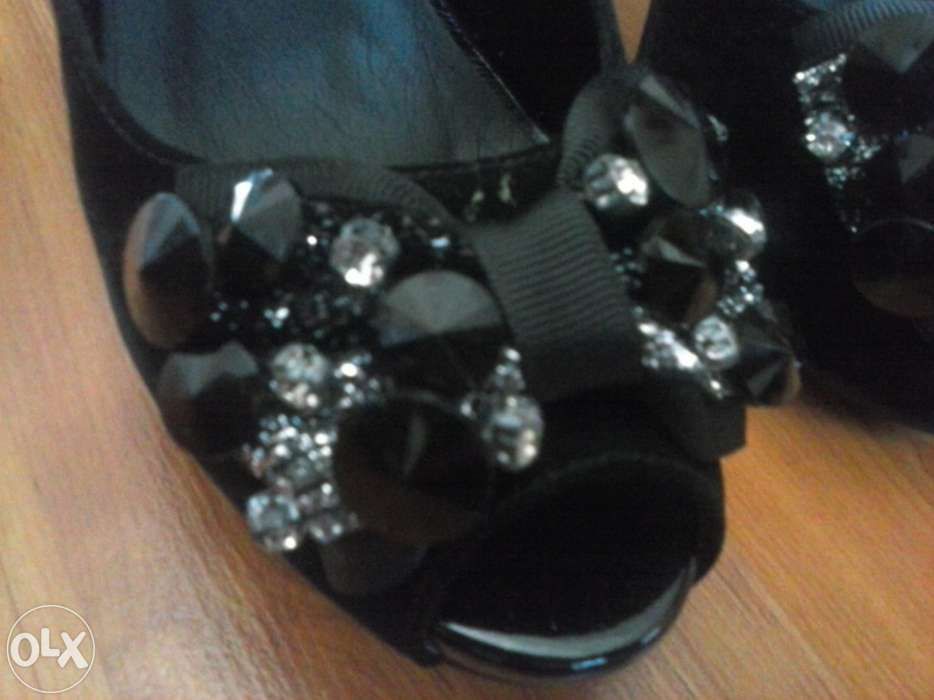 Туфли замшевые черные, 37 размер