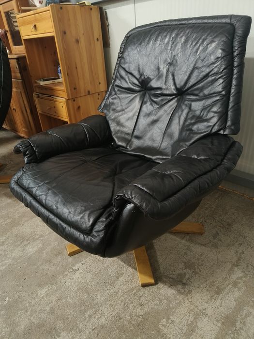 Кресло естествена кожа