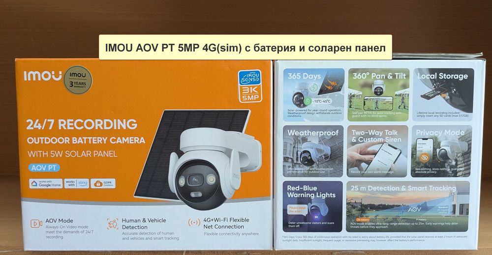 8 вида НОВИ Wi-Fi IP камери IMOU Bullet 3 2C, Cruiser 2 2C Dual SC 4G, Cell PT Lite, AOV PT 4G sim и NVR-N110W-8A0E-P