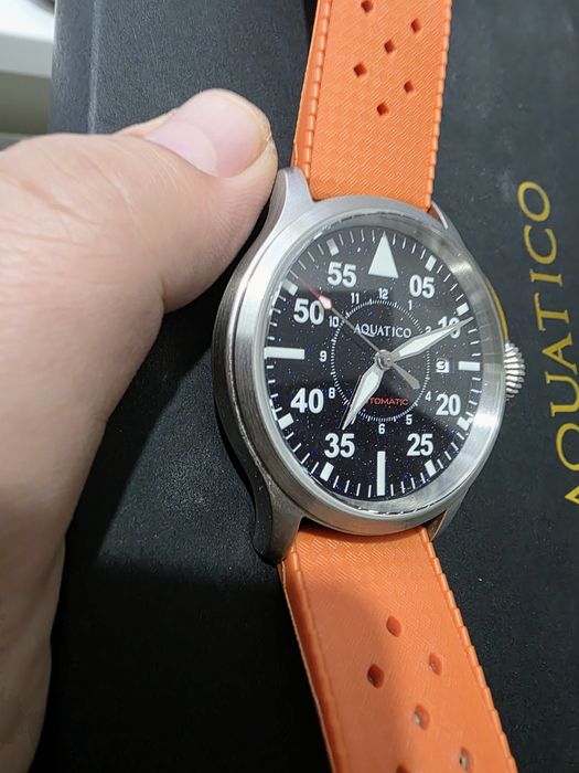 Aquatico Horizon Hawk Aventurine Dial Automatic Pilot Watch