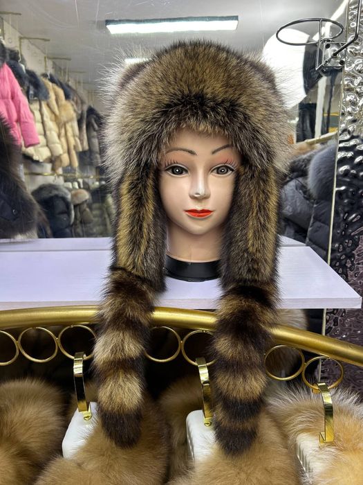 Шапка енота натуральный