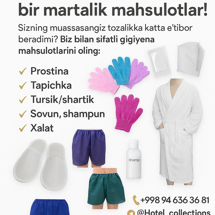 Bir martalik Prostina klinika spa kosmetalogiya uchun