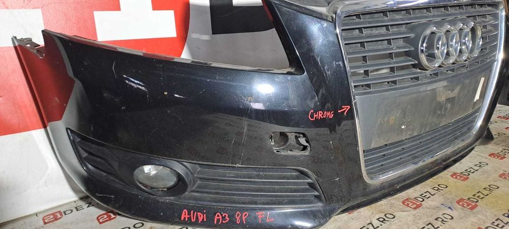 Bara fata completa Audi A3 8P Facelift 2009 - 2013 - mic defect chrome
