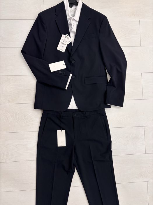 Costum barbati elegant nunta botez pantaloni si sacou evenimente