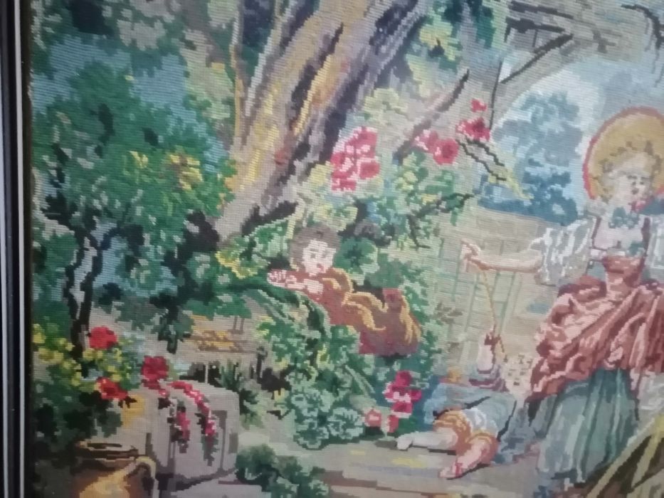 Goblen cusut manual hand made vechi