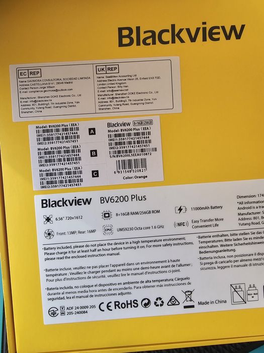 Blackview BV6200 Plus, 8/256 GB, Nou, 2 ani garanție