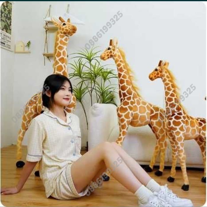Голям плюшен Жираф, от 35см до 120см, Плюшена играчка Жираф, Реалистич