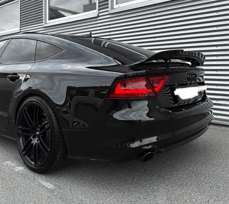 Лип спойлер за багажник – Audi A7 C7 2010–2018, черен гланц, ауди а7