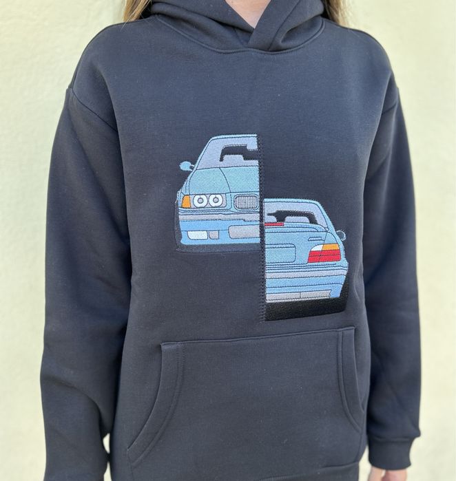 БМВ и Порше Маркови бродирани суичъри с качулка и без качулка