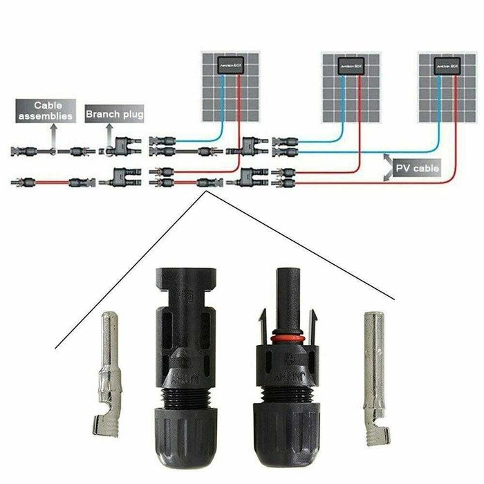 Коннекторы для солнечного панели.