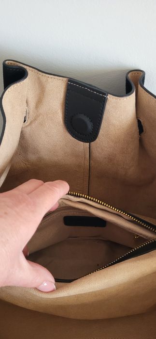 Италианска чанта естествен велур