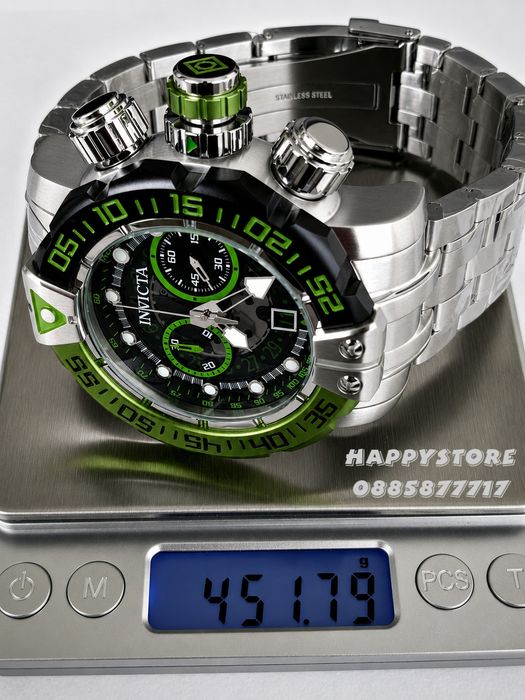 INVICTA Foxhound full metal Silver 57 mm, Инвикта нов мъжки часовник