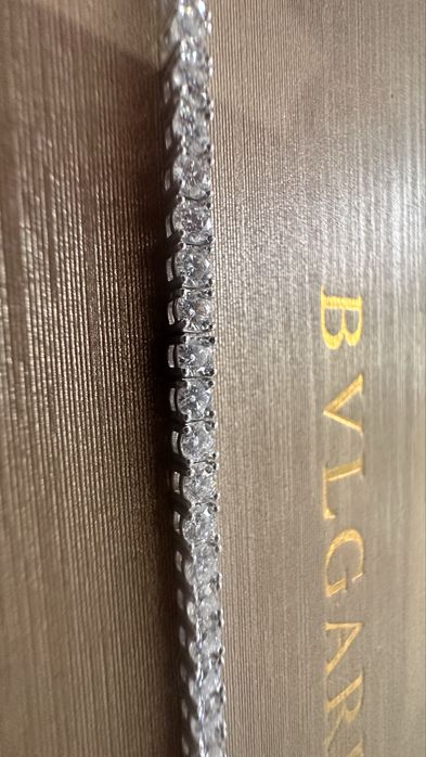 Серебрянный браслет с муассанитами