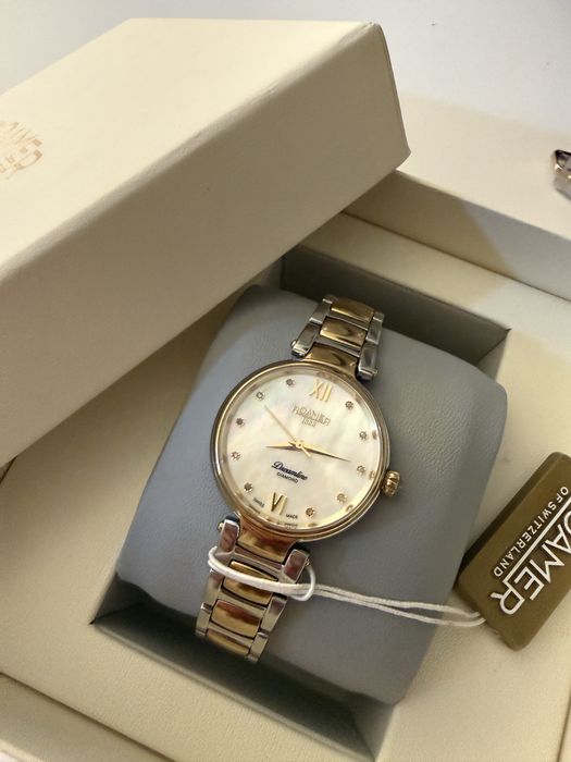Ceas Roamer de dama, cu diamante si 2 tonuri