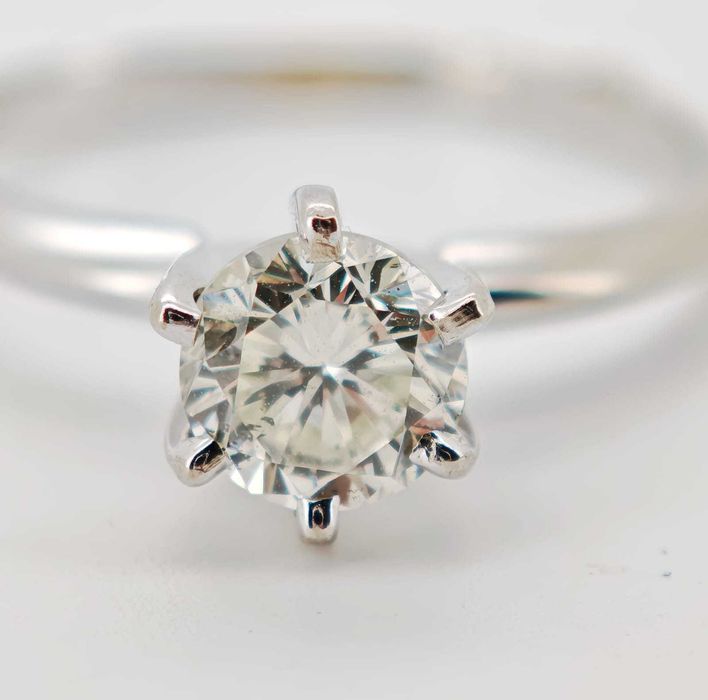 Inel logodna cu diamant 0.70ct aur 14k