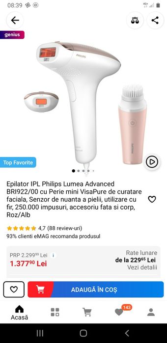 Epilator IPL Philips nou