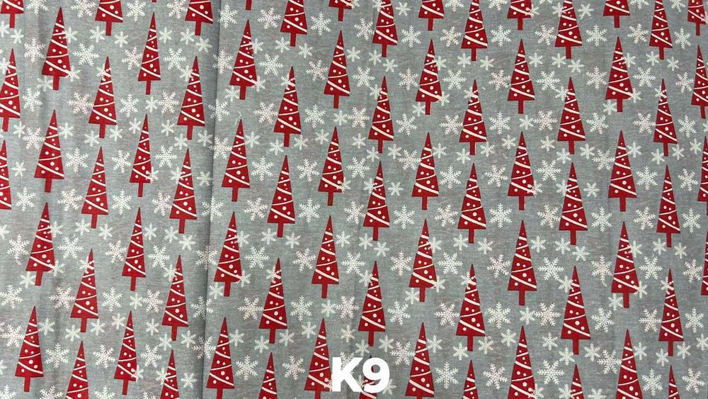 Коледни и Новогодишни десени платове за покривки, декорация и други