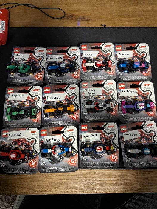 LEGO 71049, Formula F1 set 12 complet