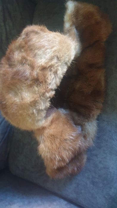 Шапка ушанка норковая