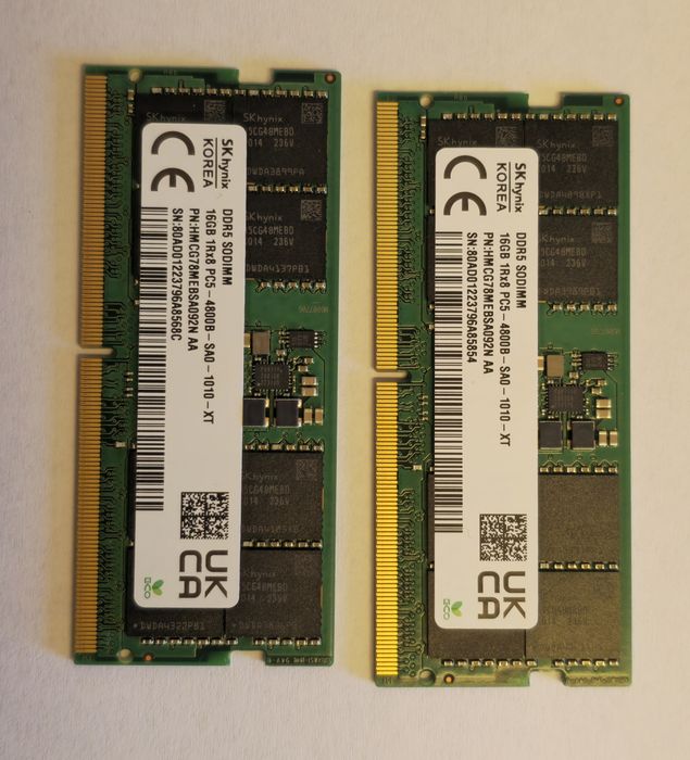 SK hynix 32GB (2x16GB) DDR5 4800MHz SO-DIMM – HMCG78MEBSA092N – ROG Strix G634JY