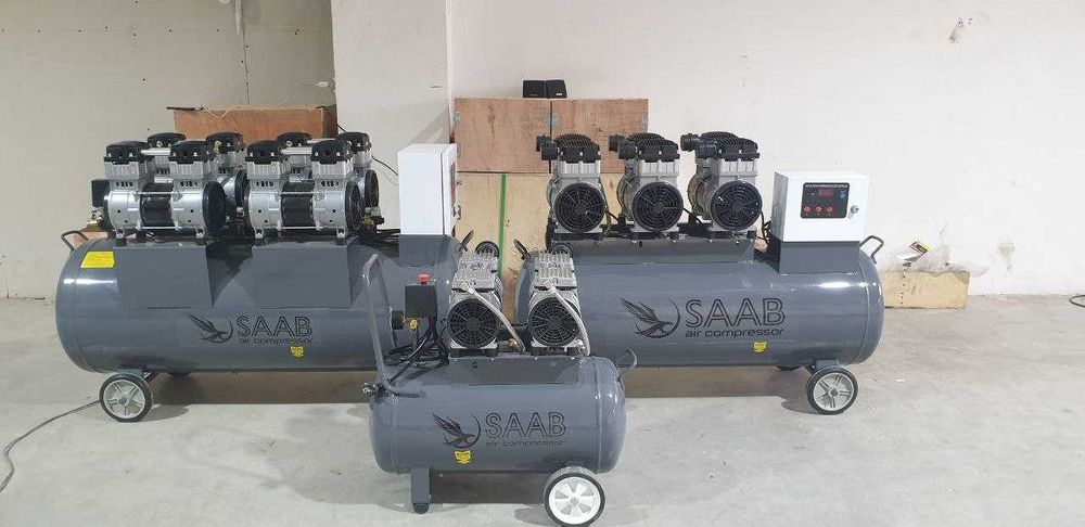 Компрессор SAAB kompressor 200л безшумный