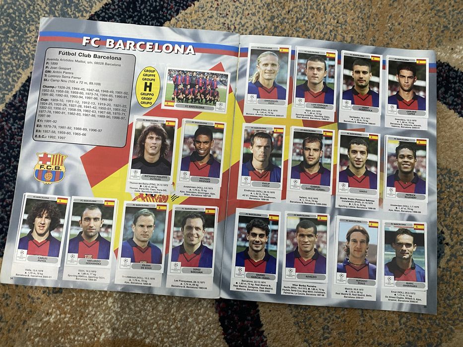 Panini Champions League 2000/2001. Album 98% complete.