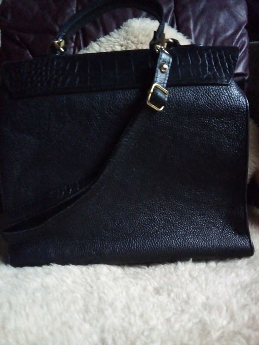 Голяма италианска чанта естествена кожа