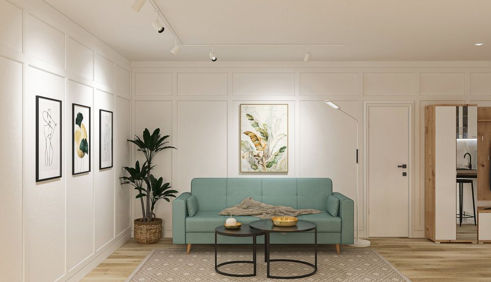 Canapea extensibila 3 locuri Riga, cu lada, verde menta, 226 x 85 x 91