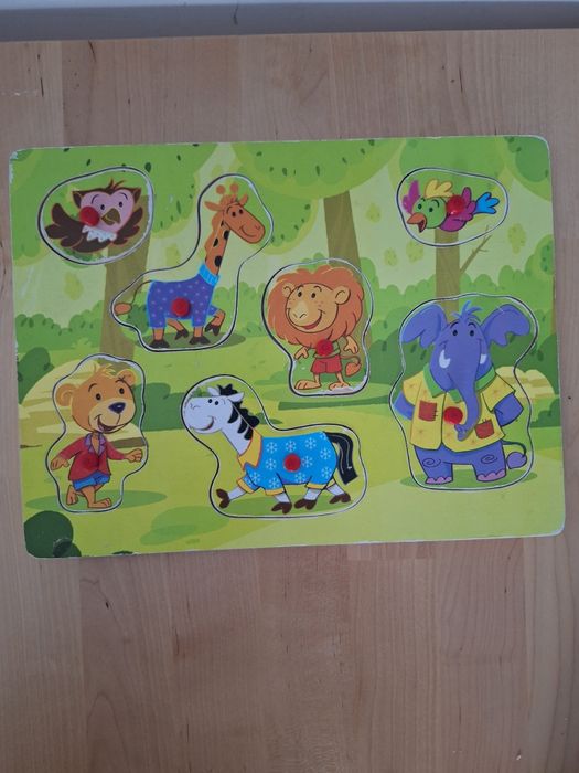 Lot 3 puzzle lemn pentru copii