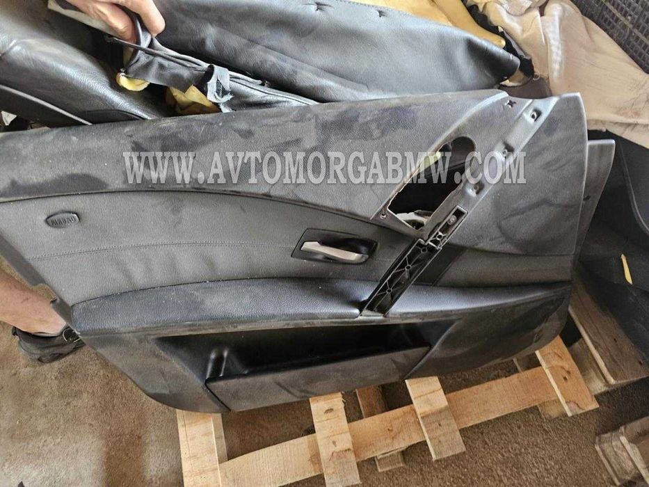 Бмв 5 серия е60 Е61 черен кожен салон на части bmw e60 e61
