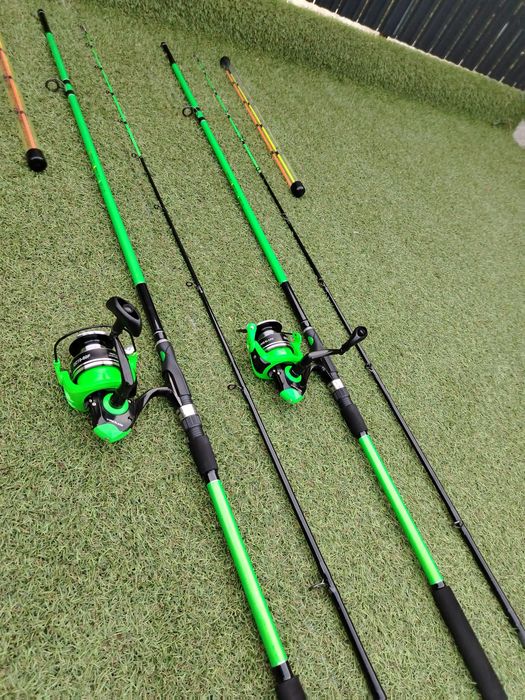 SET 2 Lansete carbon FEEDER Fl Aqua FORCE 3m + 2 Mulinete Qc 6000 7 ru