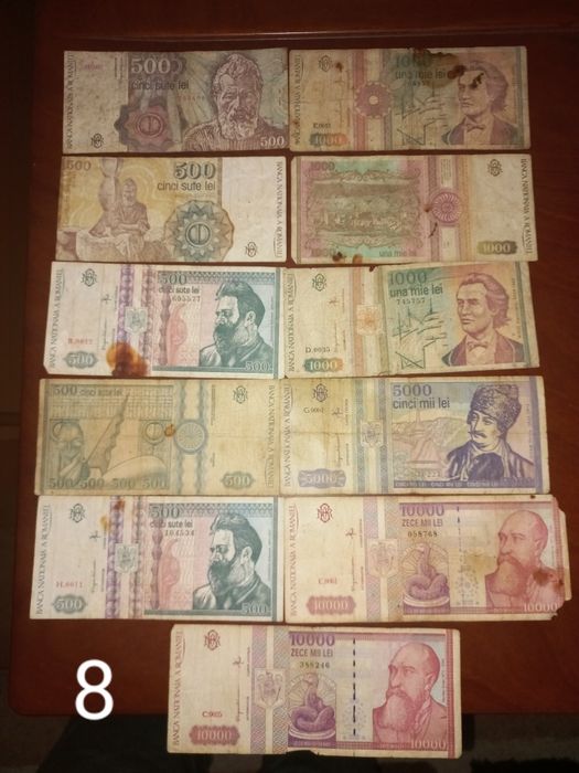 Bancnote vechi din diferiți ani si țări