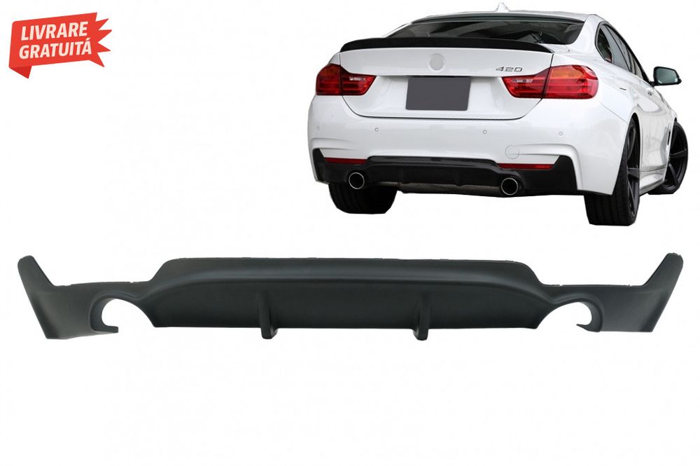 Difuzor Bara Spate Cu Evacuare Dubla BMW Seria 4 F32 F33 F36 M Perform