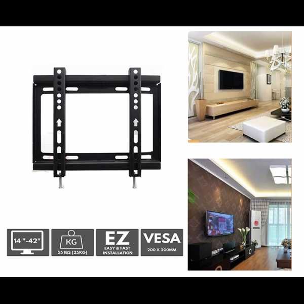 Метална стойка за телевизор за стена до 42 инча