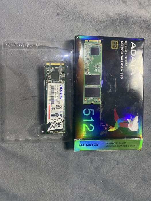 Ssd adata M.2 2280 SATA 512Gb
