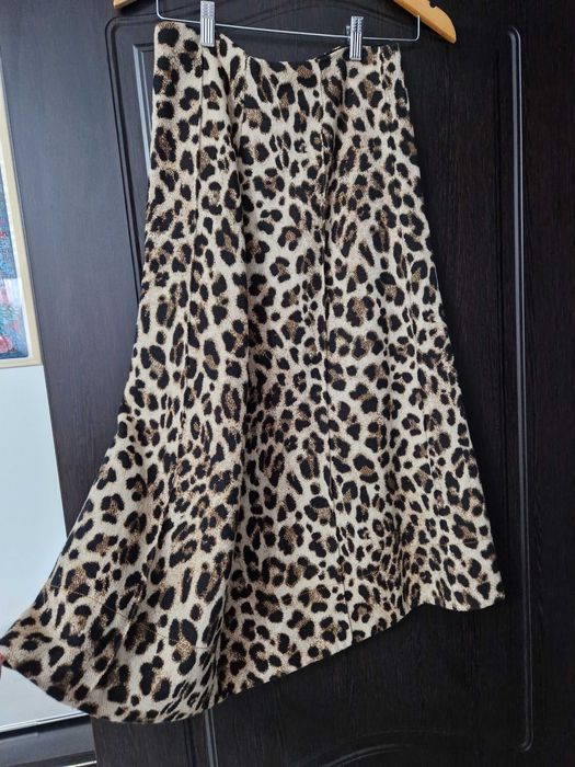 Fustă midi leopard