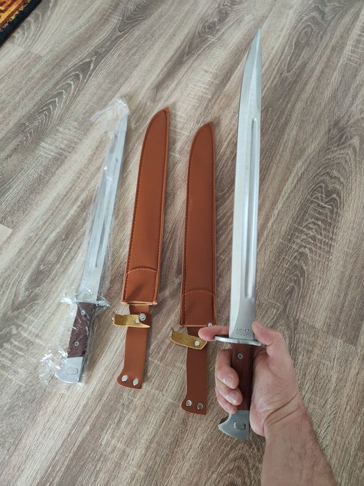 Maceta 50cm, Baioneta Vânătoare model AK 47+ Teaca Piele