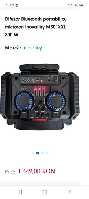 Boxă  Inovalley MS01XXL 800w