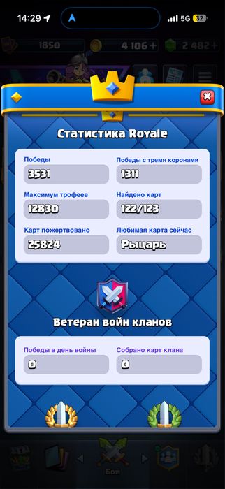 Аккаунт Clash Royale олдовский