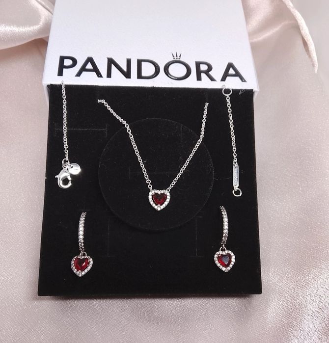 Set Pandora Moments Inimă Roșie argint S925Ale