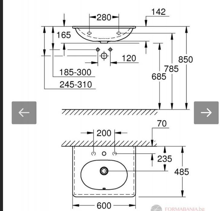 Душ панел, мивка и смесител