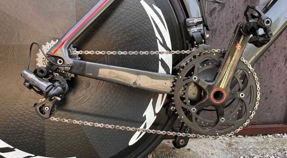 Bicicletă Cinelli -TT/contra-timp, carbon, Campagnolo, mărime M (53,5)